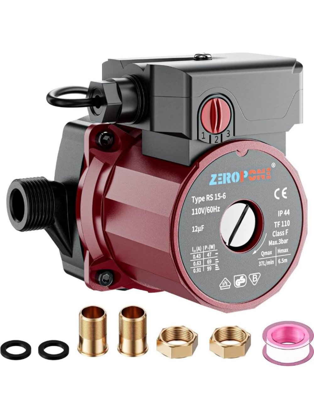 Efficient 93W Hot Water Recirculating Pump for Instant Electric Water Heater